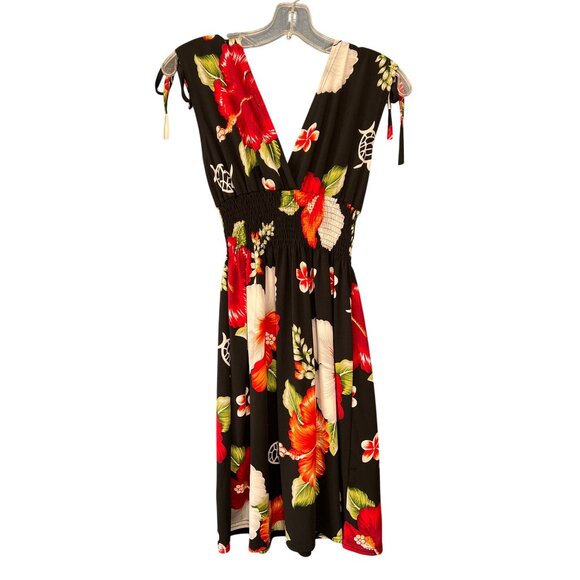 Steven Wear Hawaii Black Floral Sleeveless Dress Size S - Picture 6 of 6